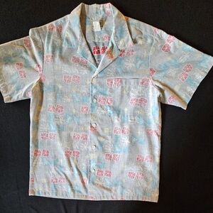 HRH His Royal Highness Hawaiian Floral Shirt XL